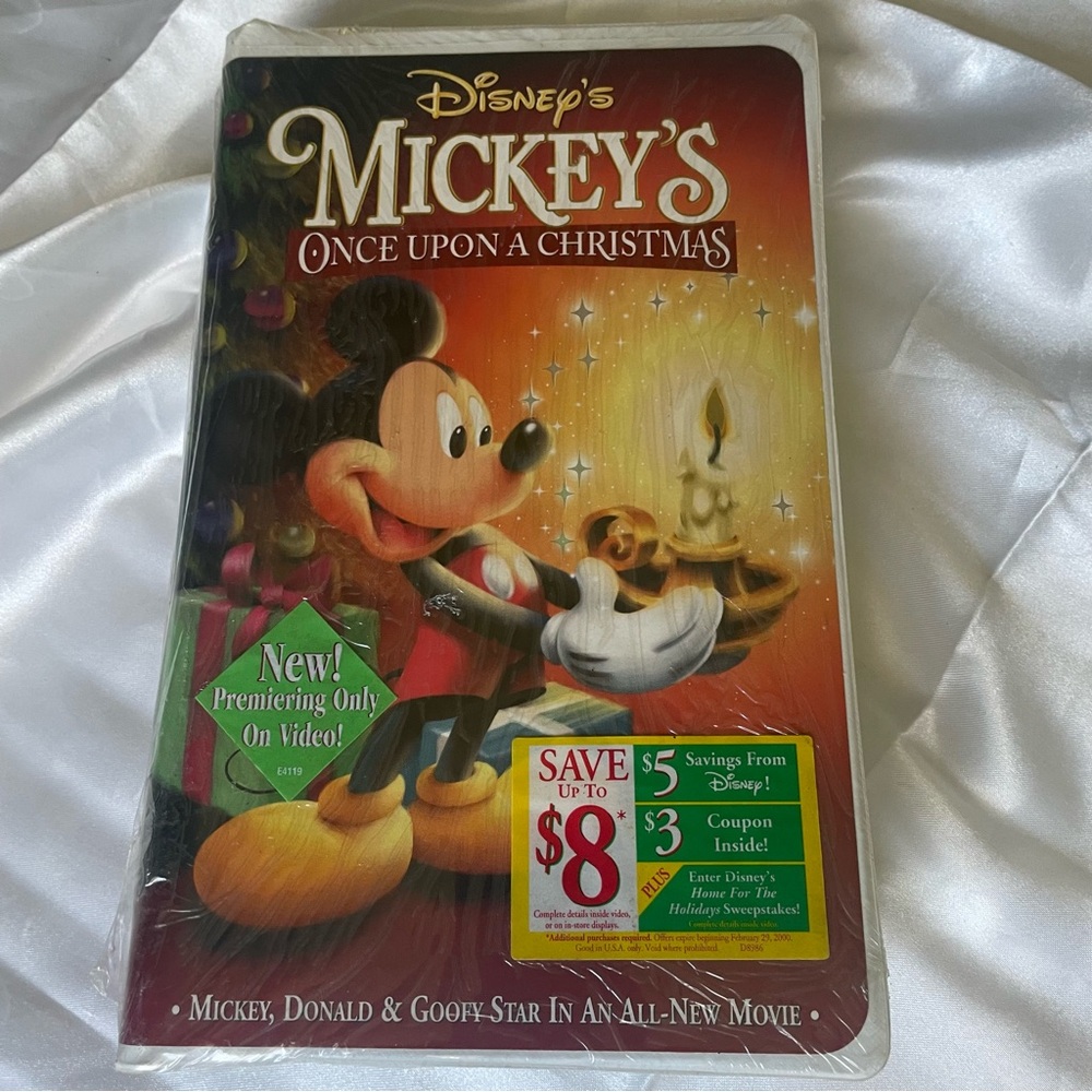 VTG New Unopened Disney's Mickey's Once Upon a Christmas VHS#Holiday #Classic
